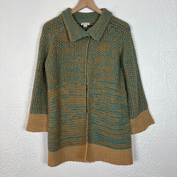 Sundance Marled Knit Cardigan Sweater Coat Wool Blend Size Small - Picture 1 of 4
